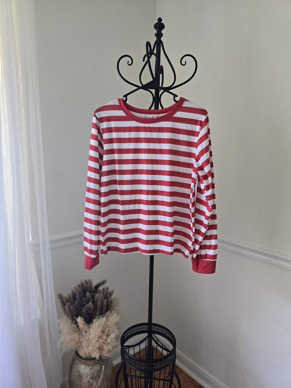 Kids Red and White Stripe Pajama Set - Classic Comfort - Picture 8 of 10